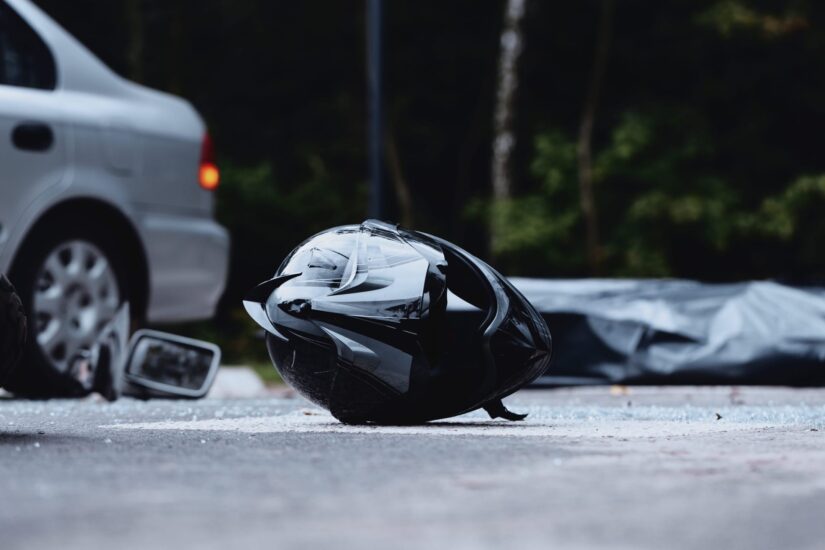 Image of after a motorcycle crash